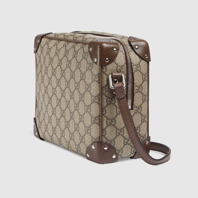 Gucci GG Shoulder Bag With Leather Details 626363